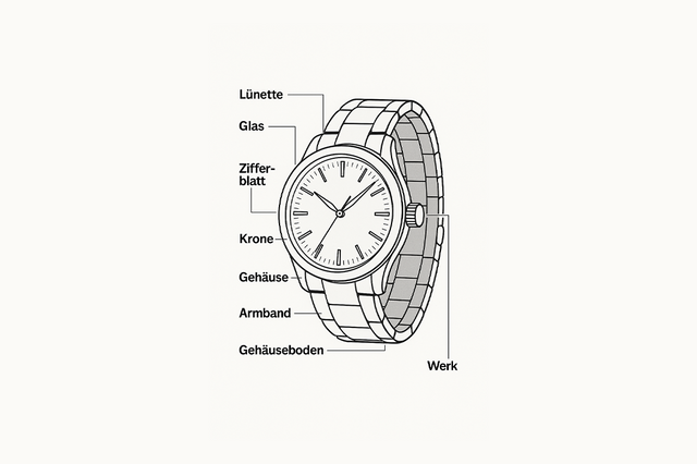 Lünette, Krone, Glas – kennst du die Teile deiner Uhr?