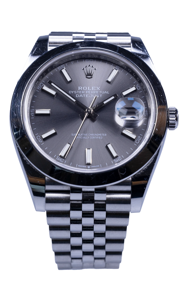 Rolex Datejust 41 Ref. 126300-0008 — Rhodium-Zifferblatt, Stahl, Jubilee-Band