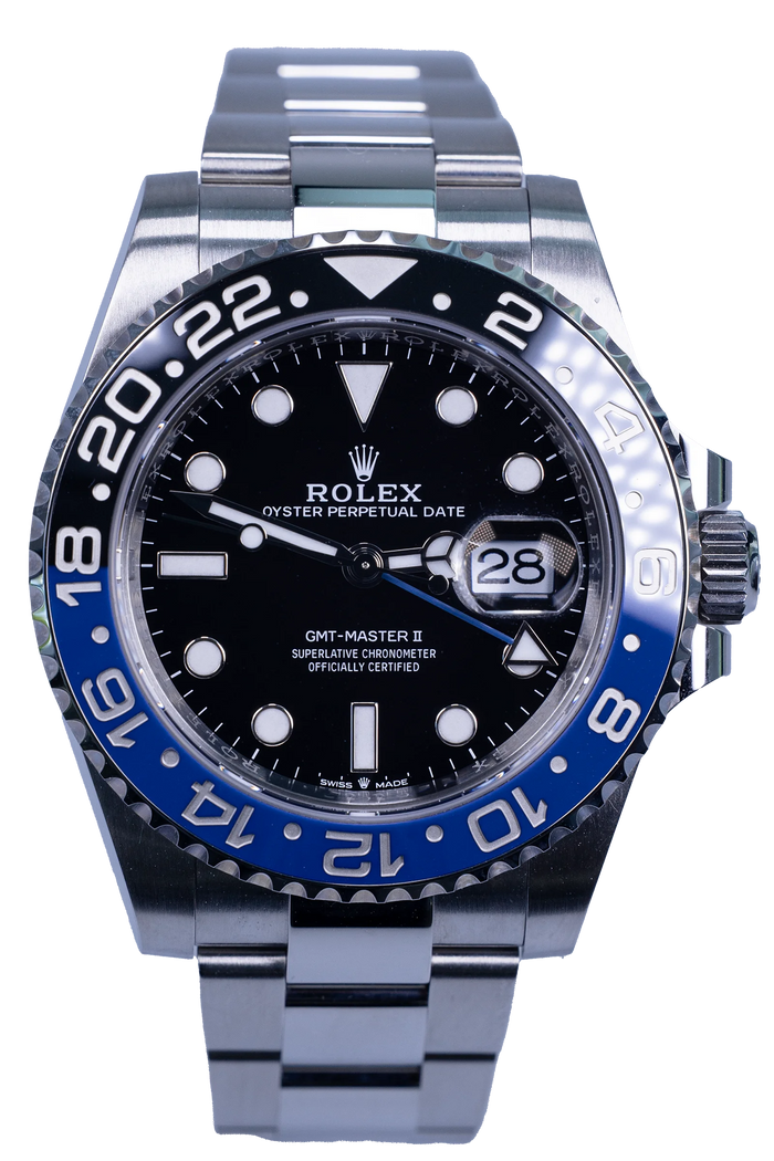 Rolex GMT-Master II 126710BLNR – schwarzes Zifferblatt, Stahlgehäuse, Batman-Lünette