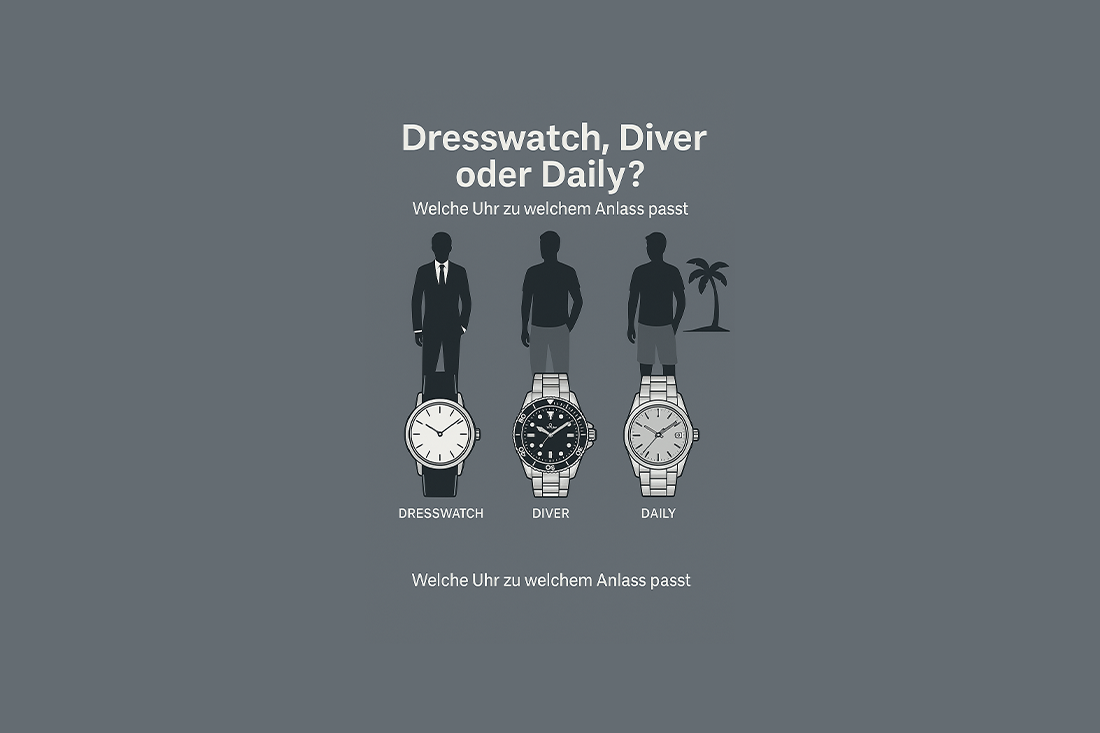 Dresswatch, Diver oder Daily? – Welche Uhr zu welchem Anlass passt