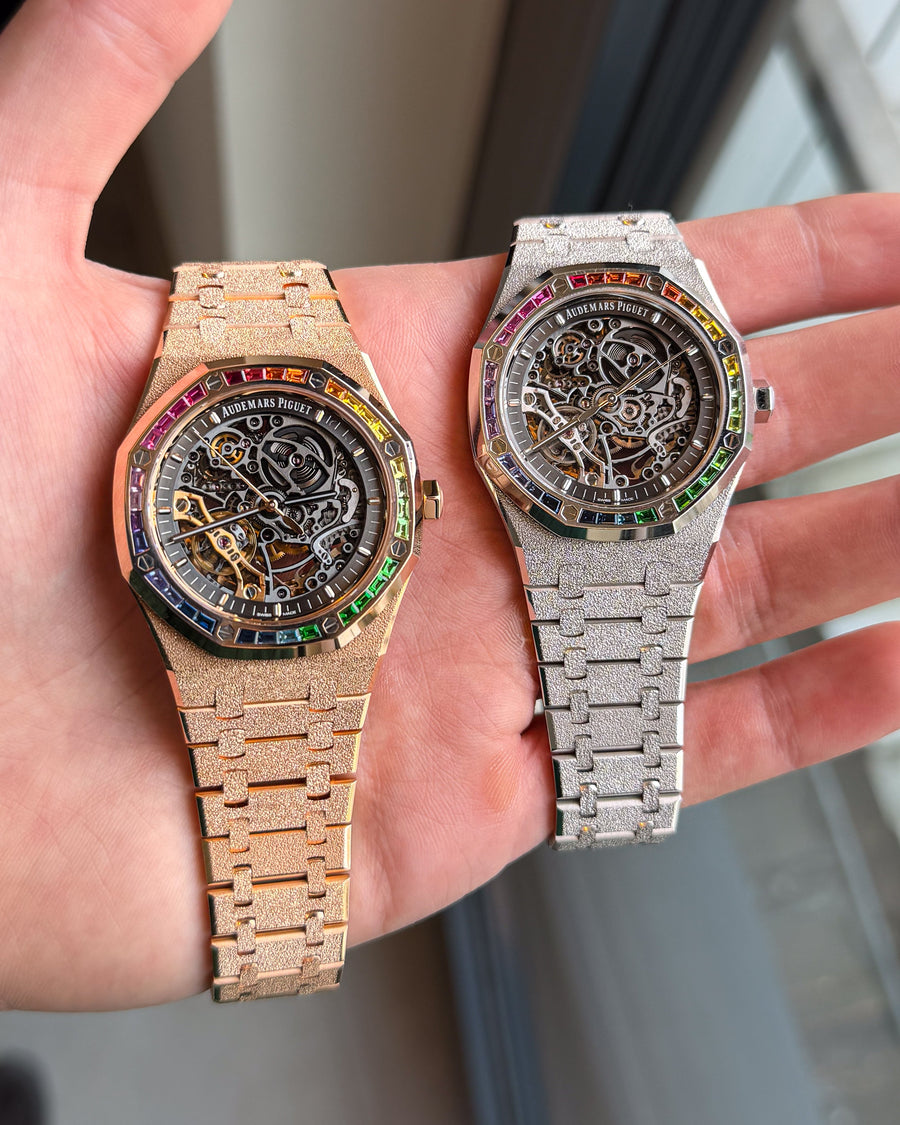 Das Pendant in Weißgold: AP Royal Oak Frosted Rainbow nach Österreich