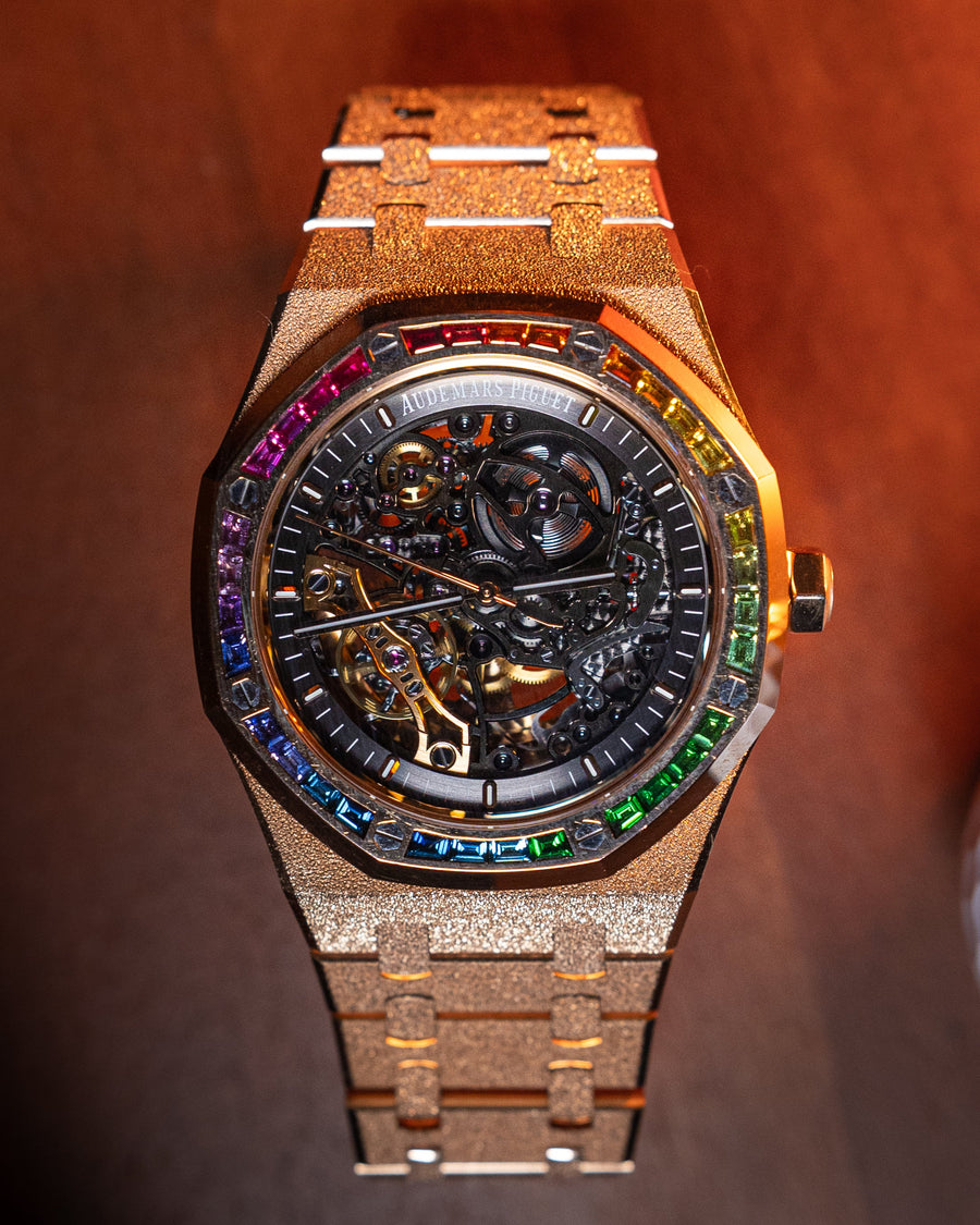 Royal Oak Double Balance Frosted Rainbow Watch 15412or.yg.1224or.01