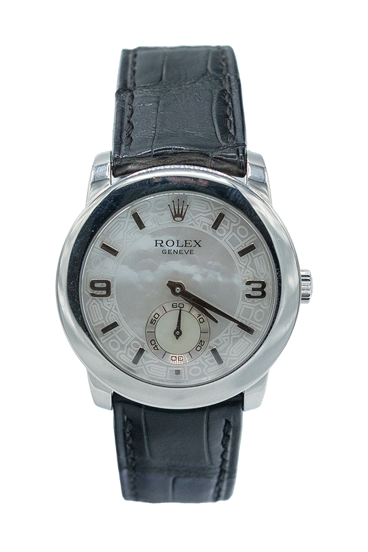 Rolex reference "5240/6" Cellini platinum luxury watch