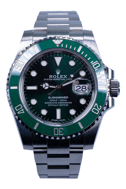 Rolex Submariner 116610LV — grünes Zifferblatt, Stahl, Keramiklünette, neu/ungetragen Rolex Submariner Ref. 116610LV