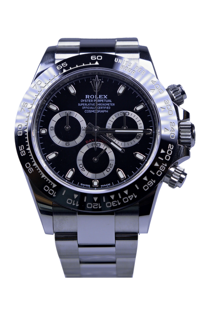 Rolex Daytona 116500LN — schwarzes Zifferblatt, Stahlgehäuse mit Cerachrom-Lünette Rolex Daytona Ref. 116500LN