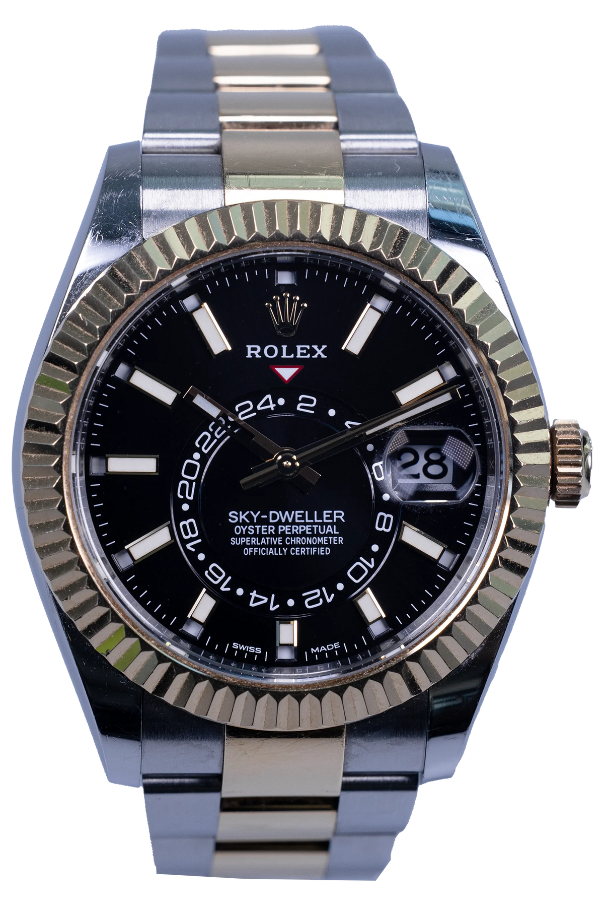 Rolex Sky-Dweller 326933 Stahl/Gelbgold mit schwarzem Zifferblatt, Fullset 2022 (1 / 4)