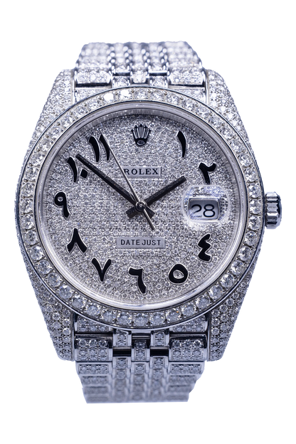 Rolex Datejust 126300 Iced Out — diamantbesetztes Zifferblatt, Stahlgehäuse 41 mm Rolex Datejust Ref. 126300