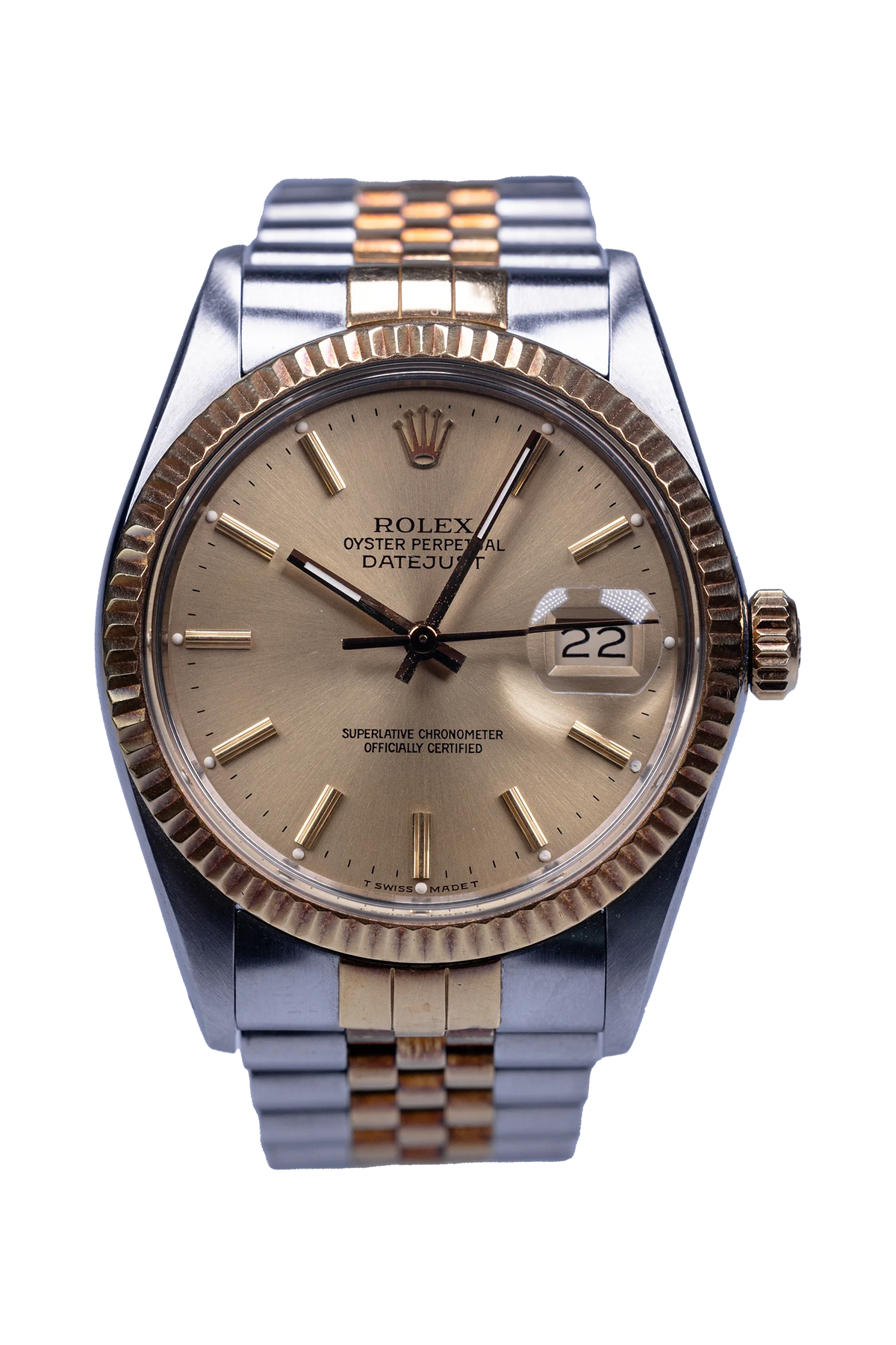 Rolex Datejust 16013 Stahl/Gelbgold mit champagnerfarbenem Zifferblatt, Baujahr 1987 (1 / 4)