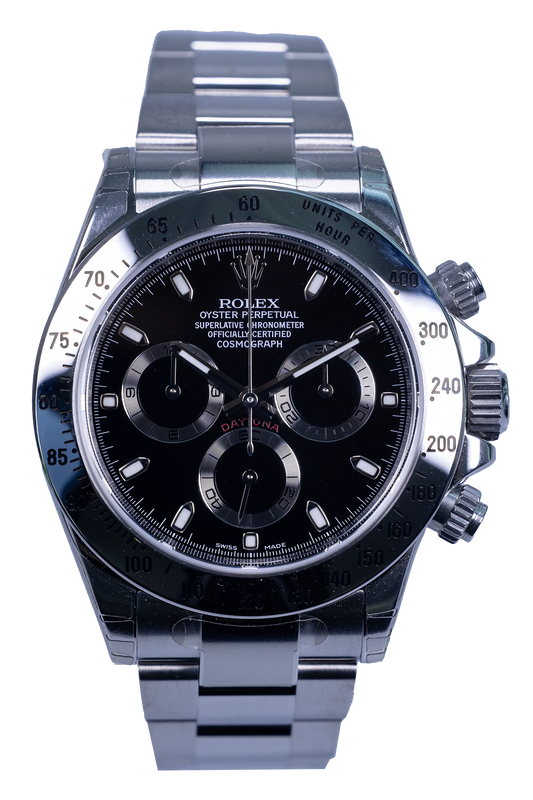 Rolex Daytona Ref. 116520 in Stahl mit schwarzem Zifferblatt, Fullset 2015 Rolex Daytona Ref. 116520