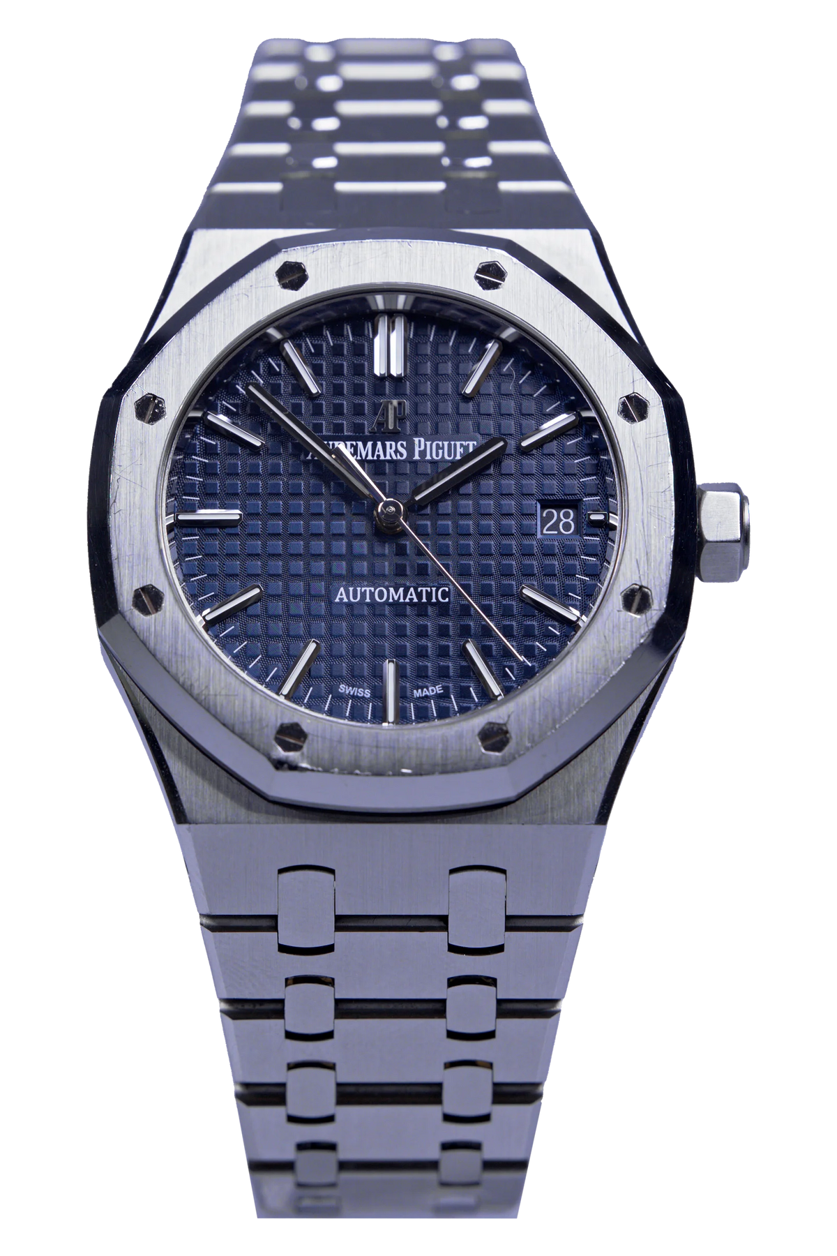 Audemars Piguet Royal Oak 15450ST.OO.1256ST.03 — blaues Zifferblatt, Stahlgehäuse, 37 mm (1 / 4)