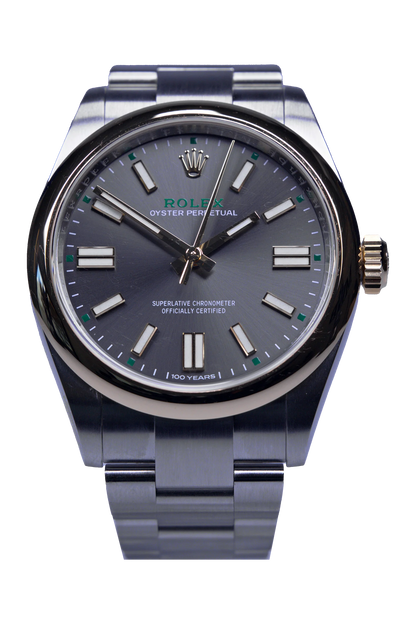 Rolex Oyster Perpetual 41 Ref. 134303 – 100 Years Jubiläumszifferblatt, Stahl mit Goldlünette Rolex Oyster Perpetual 41 Ref. 134303