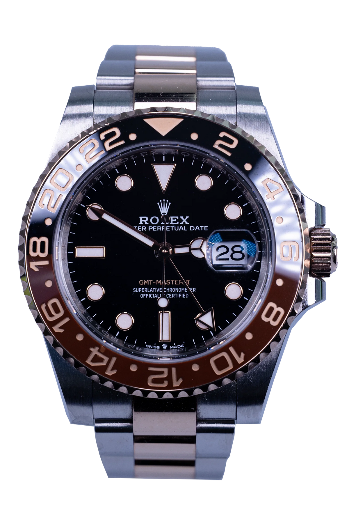 Rolex GMT-Master II 126711CHNR — schwarzes Zifferblatt, Stahl und Roségold, Root Beer Lünette (1 / 4)