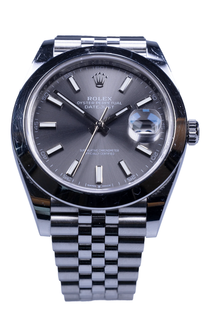 Rolex Datejust 41 Ref. 126300-0008 — Rhodium-Zifferblatt, Stahl, Jubilee-Band Rolex Datejust 41 Ref. 126300-0008