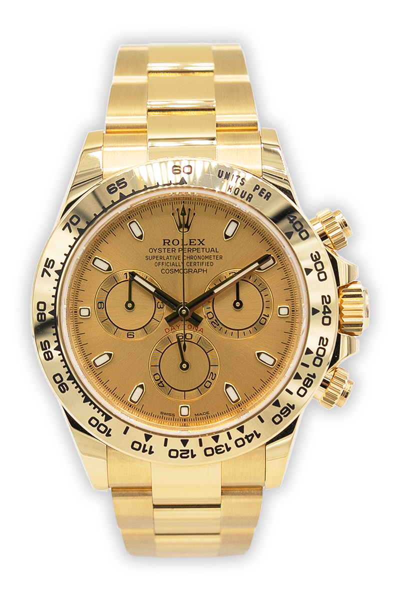 Rolex reference "116508" Daytona yellow gold luxury watch with champagne dial (1 / 4)